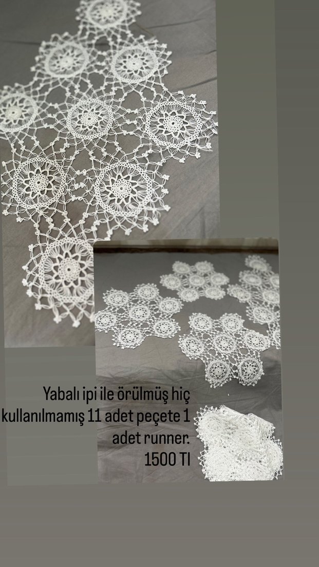 Bohem El İşi Dantel Masa Örtüsü - Görsel 3