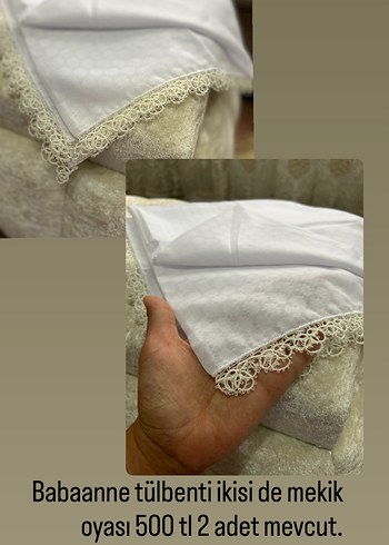 İşlemeli Beyaz Baş Örtüsü - Görsel 3