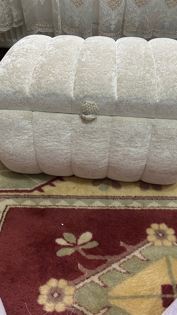 Bej İşlemeli Modern Klasik Koltuk Örtüsü - Görsel 4