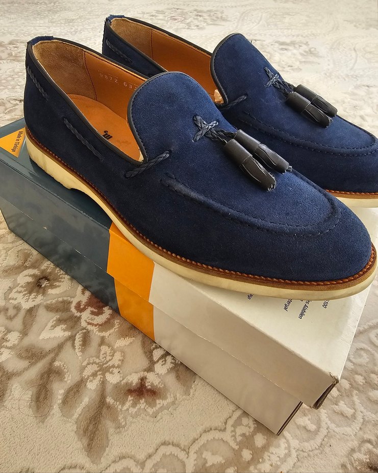 Lacivert Süet Erkek Püsküllü Espadril - Görsel 2