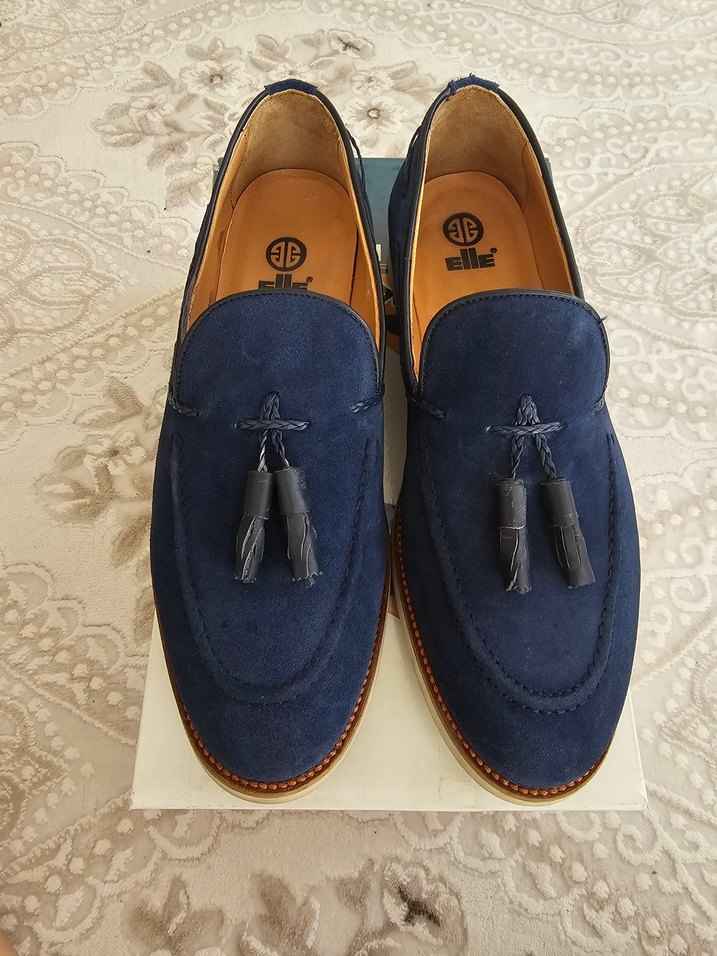 Lacivert Süet Erkek Püsküllü Espadril - Görsel 3