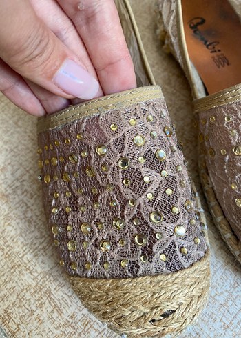 Bambi 37 Numara Hasır Taban Espadril - Görsel 4