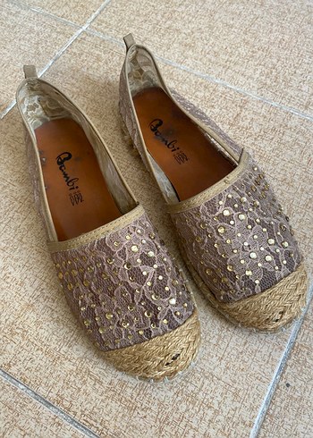 Bambi 37 Numara Hasır Taban Espadril - Görsel 7