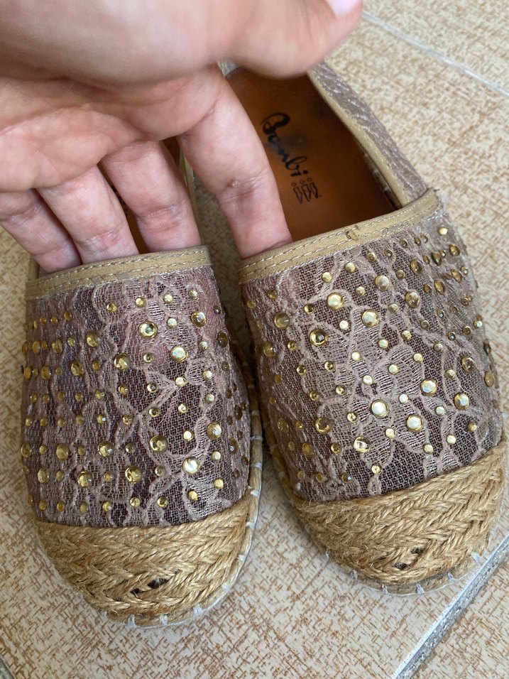 Bambi 37 Numara Hasır Taban Espadril - Görsel 5