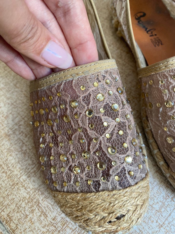 Bambi 37 Numara Hasır Taban Espadril - Görsel 4