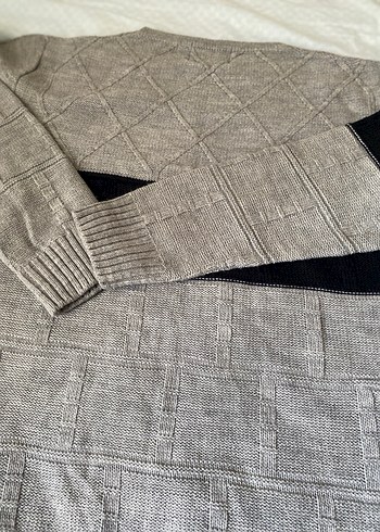 Gri Örgü  Triko Kazak - Görsel 6