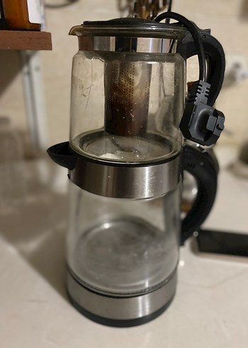 Bej Cam ve Metal Çay Makinesi - Görsel 3