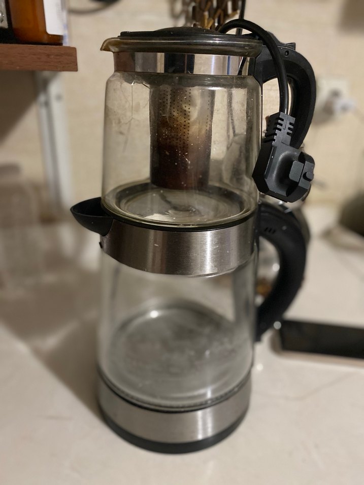 Bej Cam ve Metal Çay Makinesi - Görsel 4