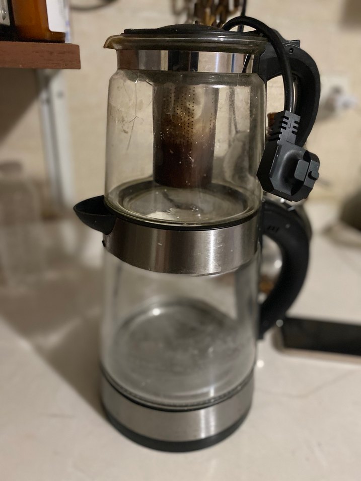 Bej Cam ve Metal Çay Makinesi - Görsel 3