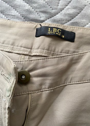 Bej Kadın Keten Kumaş Pantolon - Görsel 3