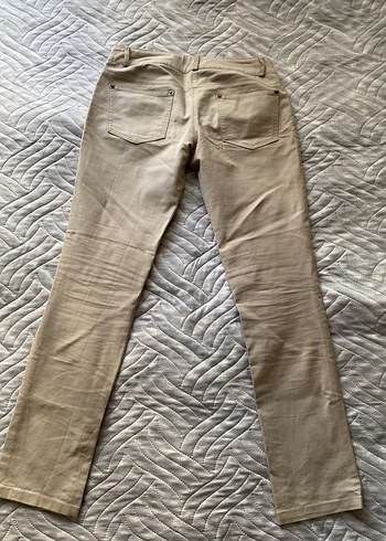 Bej Kadın Keten Kumaş Pantolon - Görsel 5