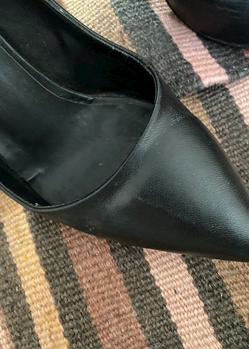 Kadın Siyah Stiletto Topuklu Kemerli Ayakkabı - Görsel 5