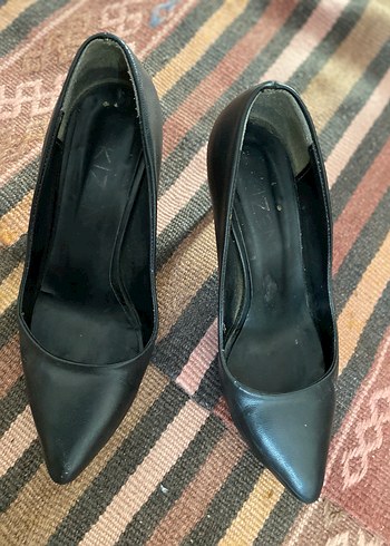 Kadın Siyah Stiletto Topuklu Kemerli Ayakkabı - Görsel 6