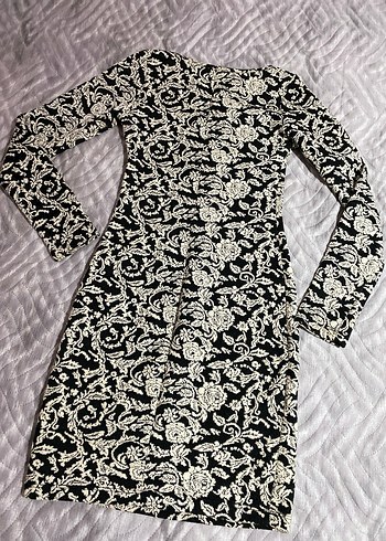 Dilvin Dantel Desenli Uzun Kollu Siyah Kadın Elbise - Görsel 6