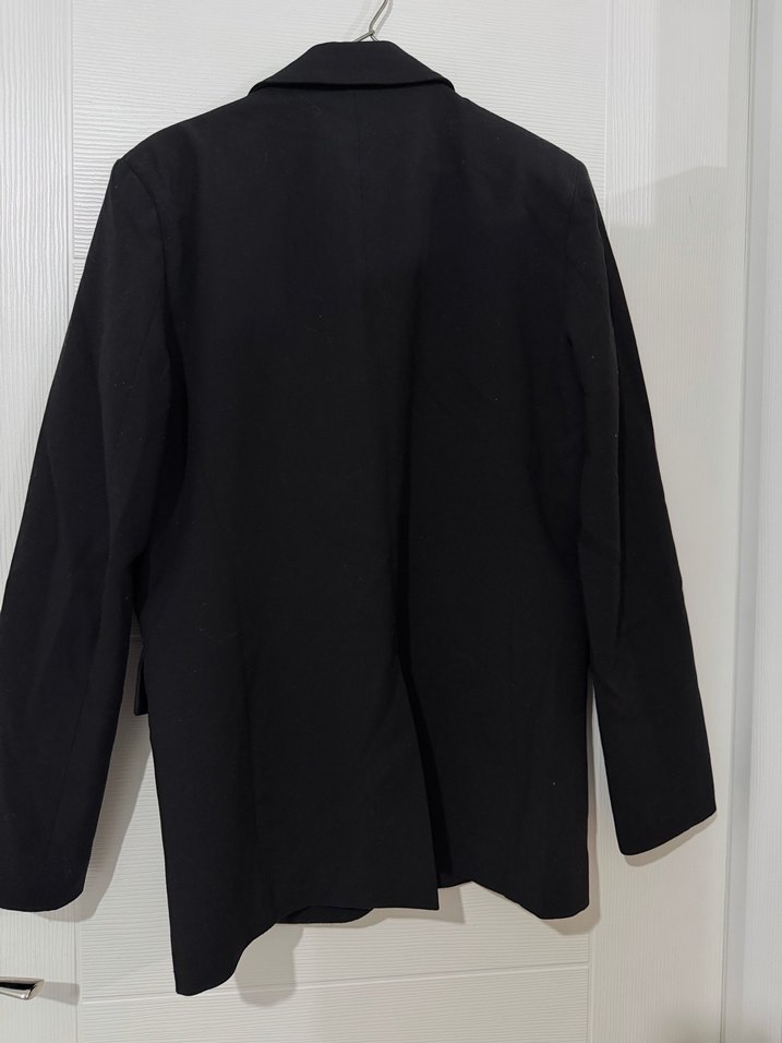 Siyah Düğmeli Kadın Blazer Ceket - Görsel 3