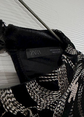 Uzun Kollu Gri Dantelli Desenli Elbise - Görsel 5