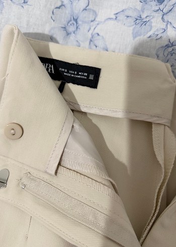 Bej Regular Fit Kadın Midi Kumaş Pantolon - Görsel 2