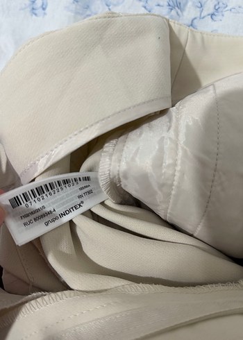 Bej Regular Fit Kadın Midi Kumaş Pantolon - Görsel 3