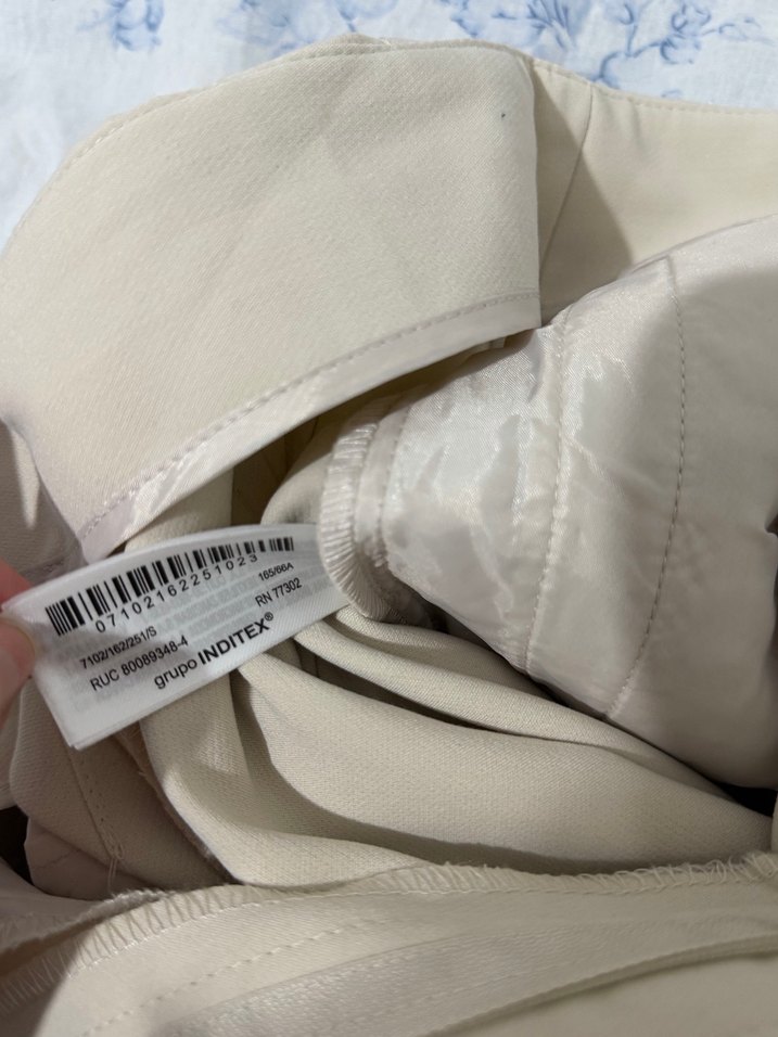 Bej Regular Fit Kadın Midi Kumaş Pantolon - Görsel 3