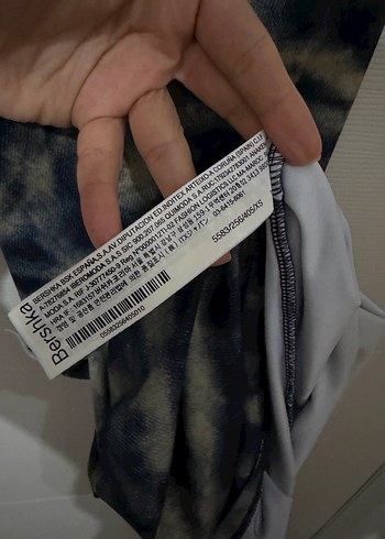 Kadın Gri Bağlama Desenli Uzun Elbise - Görsel 3