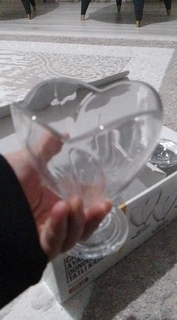 3'lü Gri Kalp Şekilli Cam dondurma kasesi - Görsel 2