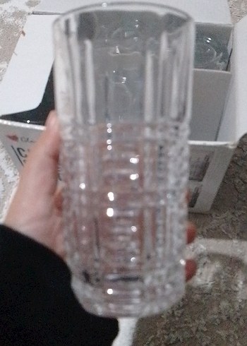 Gri Desenli 6'lı Cam Bardak Seti - Görsel 2