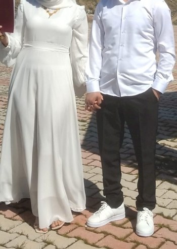 NİKAHLIK BEYAZ ELBİSE - Görsel 6