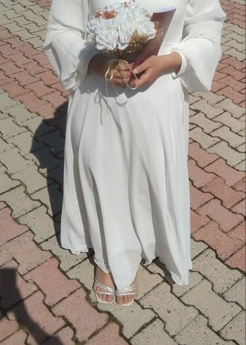 NİKAHLIK BEYAZ ELBİSE - Görsel 4