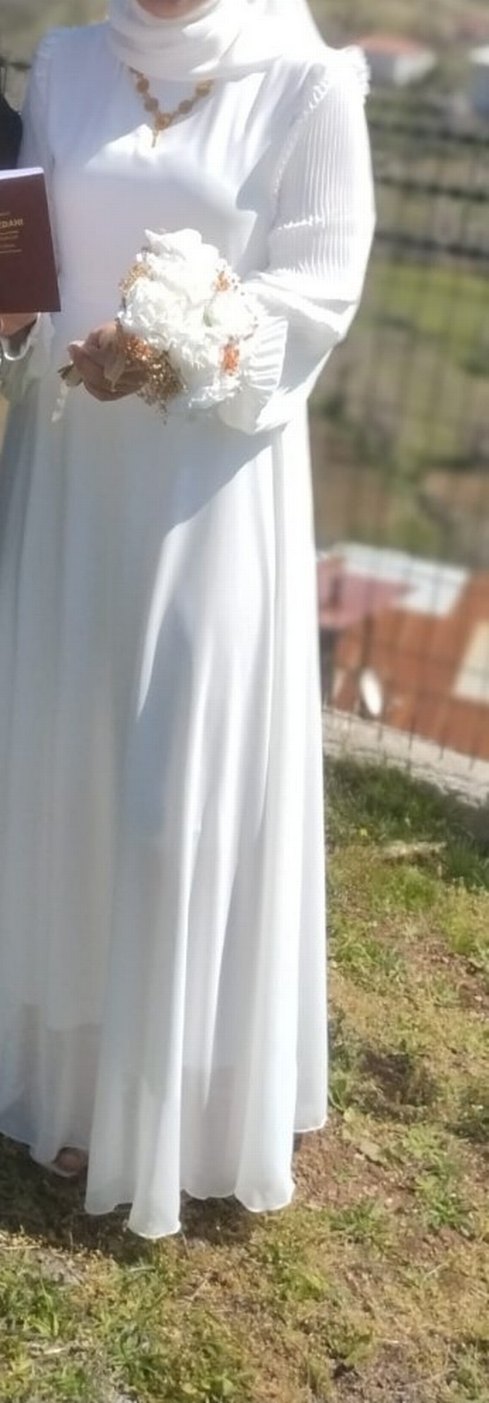 NİKAHLIK BEYAZ ELBİSE - Görsel 2