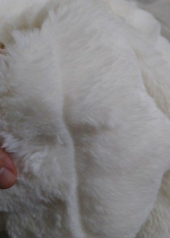 Kadın Beyaz Kürklü Midi Kışlık kürk - Görsel 3