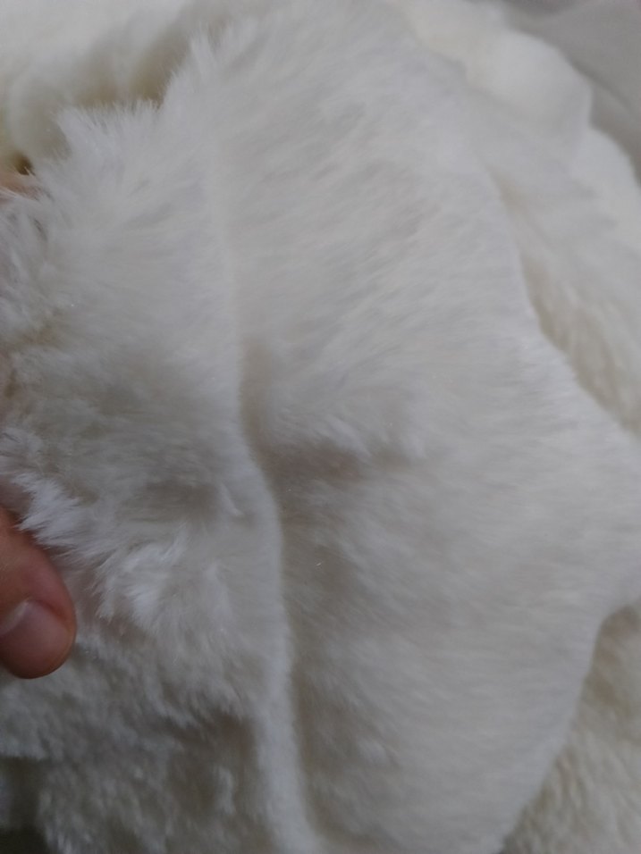 Kadın Beyaz Kürklü Midi Kışlık kürk - Görsel 3