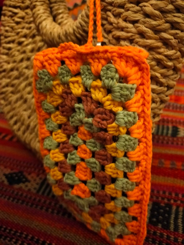 Renkli Örgü Bohem Gözlük ve Telefon Kılıfı - Görsel 2