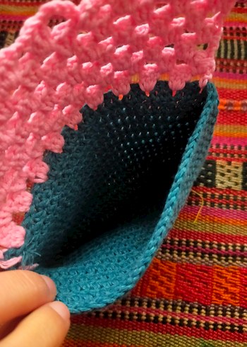 Renkli Örgü Kadın Cüzdan - Görsel 3