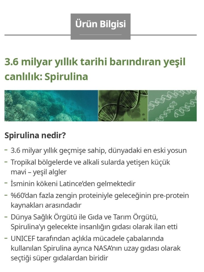 Atomy Spirulina 400 mg 120 Kapsül Takviye Edici Gıda - Görsel 4