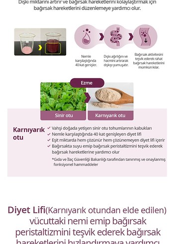 Kilo vermek ve sindirim Atomy Psyllium Husk Lif Tozu 30 Saşe - Görsel 5