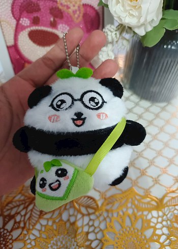 Renkli Panda Peluş Anahtarlık
