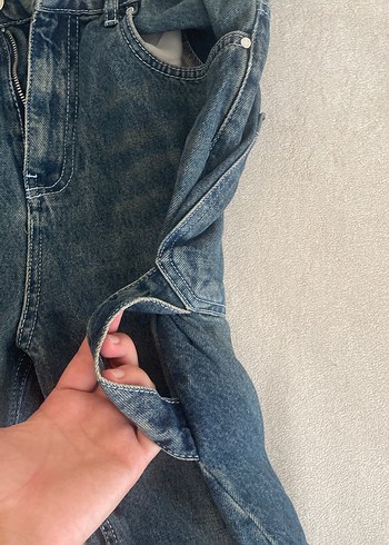 36 Beden Tokalı Geniş Kesim baggy.Kot Pantolon