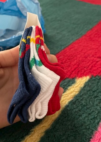 ALBiO Renkli Erkek Çocuk Patik Çorap 3'lü - Görsel 3