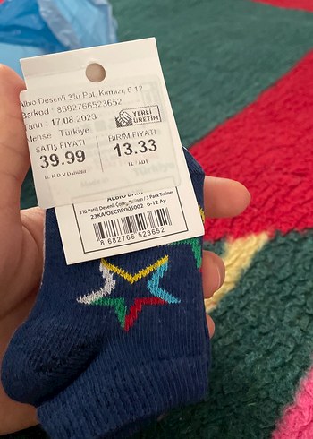 ALBiO Renkli Erkek Çocuk Patik Çorap 3'lü - Görsel 2