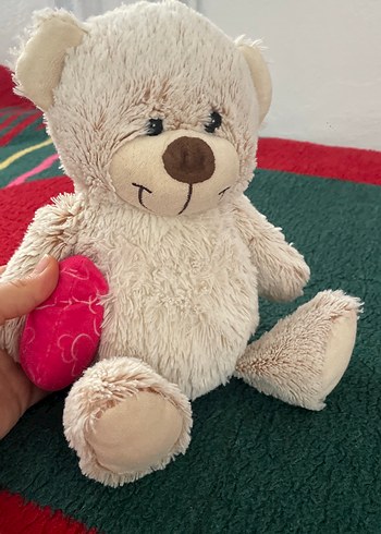 Kalpli Beyaz Peluş Ayıcık - Görsel 3