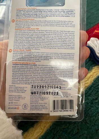 Bebek Plus Mavi Kelebek Emzik 0-6 Ay - Görsel 2