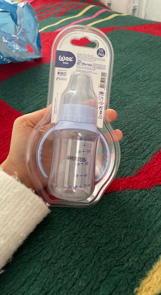 Pastel Mavi Bebek Biberonu 150 ml - Görsel 2