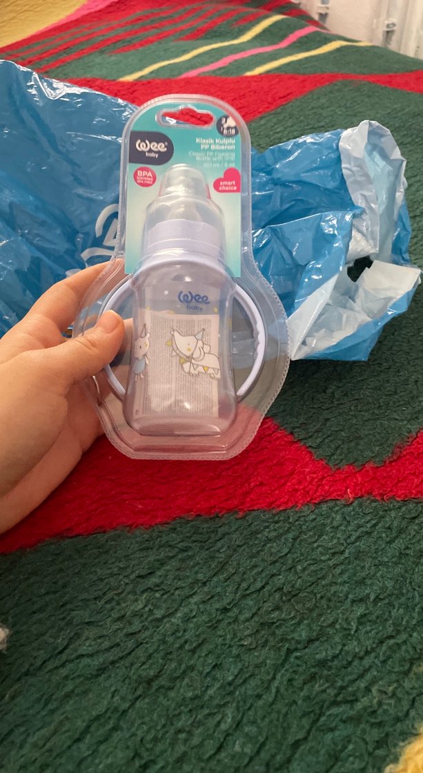 Pastel Mavi Bebek Biberonu 150 ml - Görsel 3