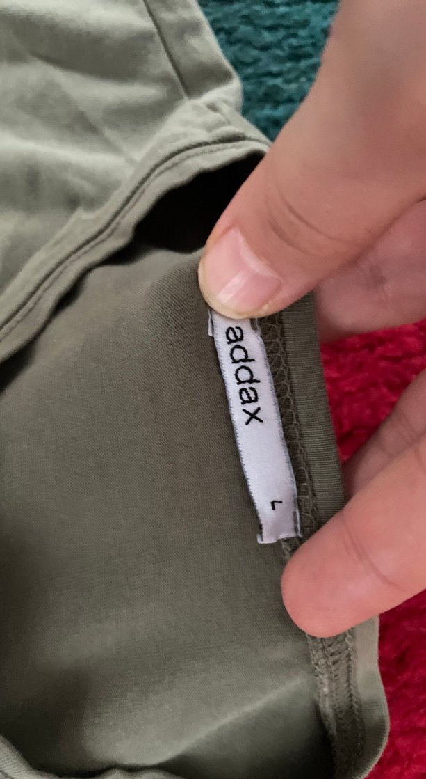 Kadın Yeşil Uzun Kollu Pamuklu Basic Tişört - Görsel 2