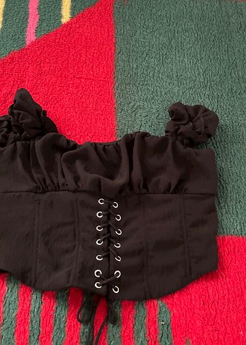 Fırfırlı Siyah  Büstiyer - Görsel 4