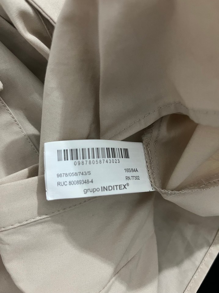 Bej Düğmeli Keten Kısa Gömlek - Görsel 3