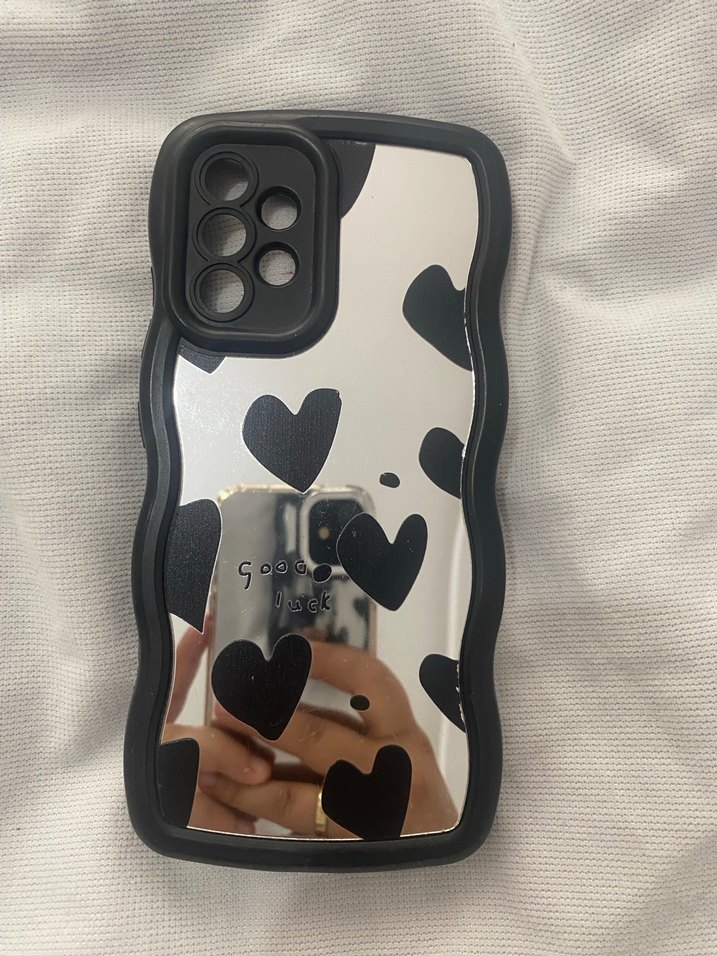 Siyah Parlak Gotik Telefon Kılıfı - Görsel 2