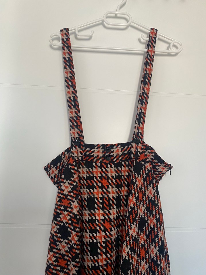 Renkli askılı etek - Görsel 2