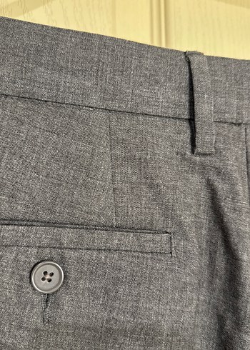 Gri Regular Fit Ofis Pantolonu - Görsel 3