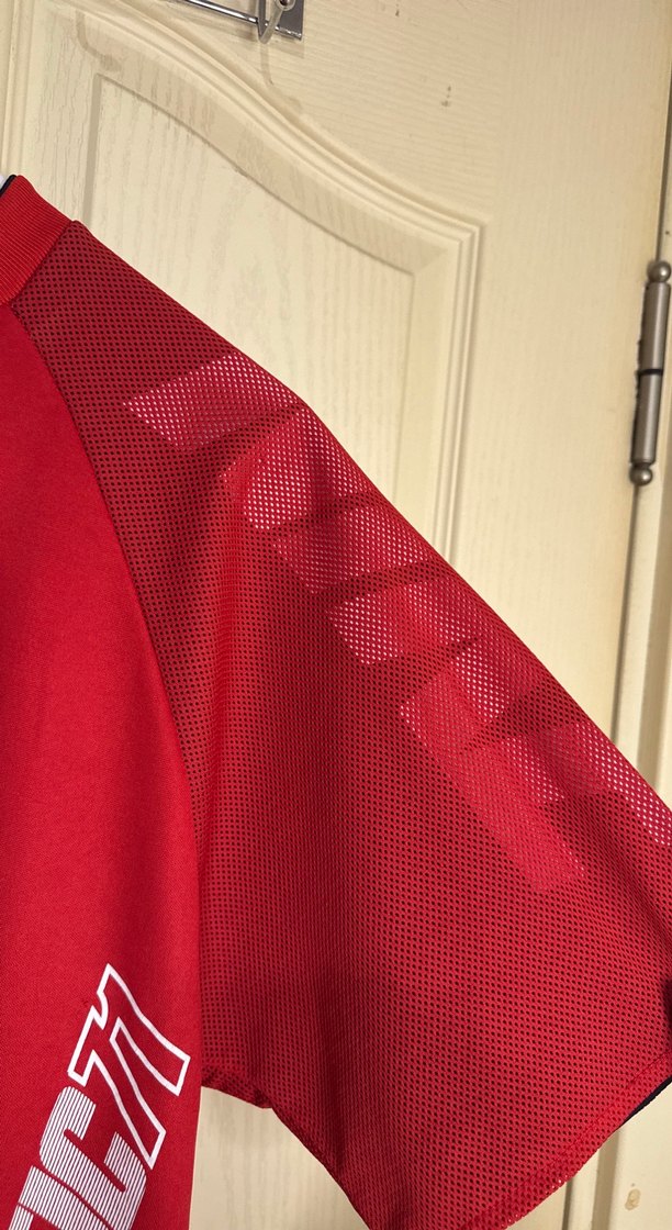 Kırmızı Spor Erkek Tişörtü Velcro Detaylı - Görsel 3